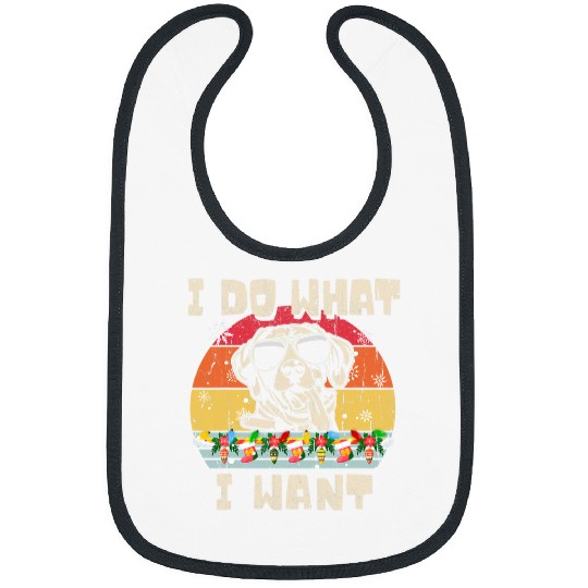 I Do What I Want German Shorthaired Pointer Retro Christmas Bibs