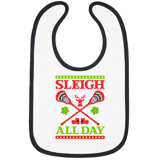 Sleigh All Day Design Christmas Lacrosse Bibs