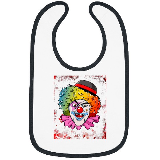 Scary Clown Blood Gore Horror Halloween Bibs