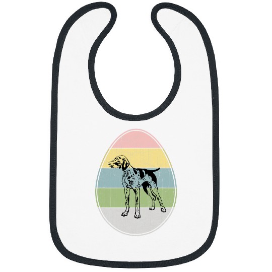 Happy Easter Egg German Shorthaired Pointer Dog Easter Day Bibs