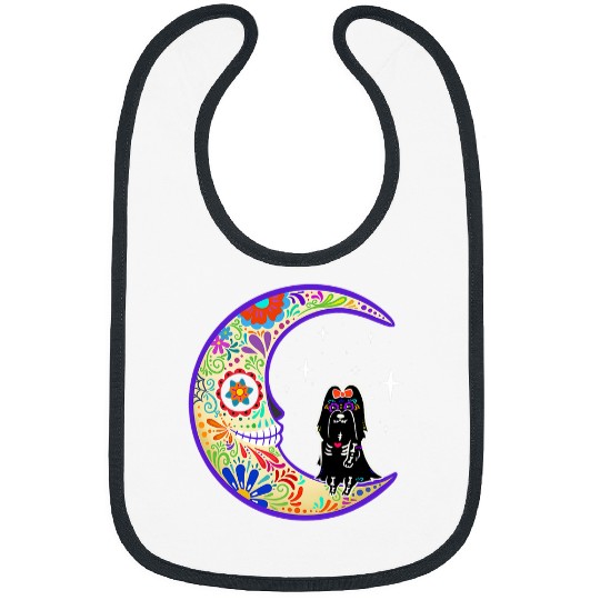 Skeleton Skulls Maltese Dia de Los Muertos Skull Bibs