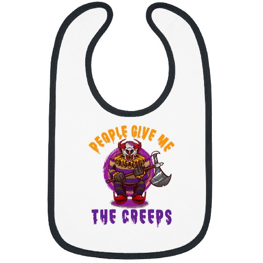 Scary Clown 2People Give Me the Creeps Horror Movie Bibs