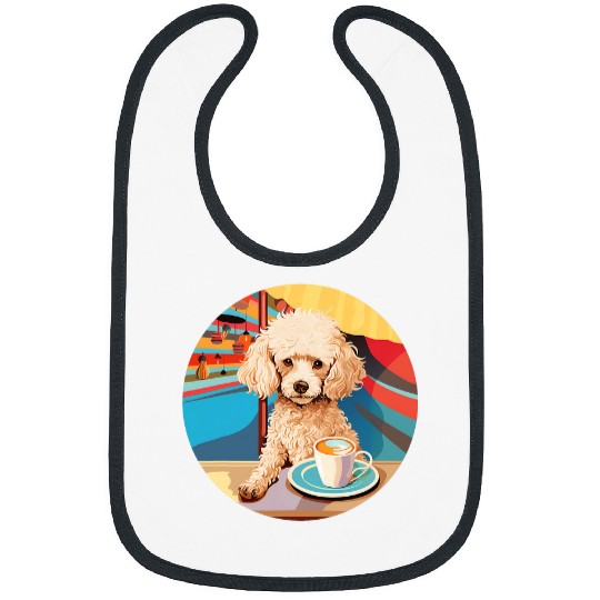 Toy Poodle Coffee Funny Dog Beverage Bibs