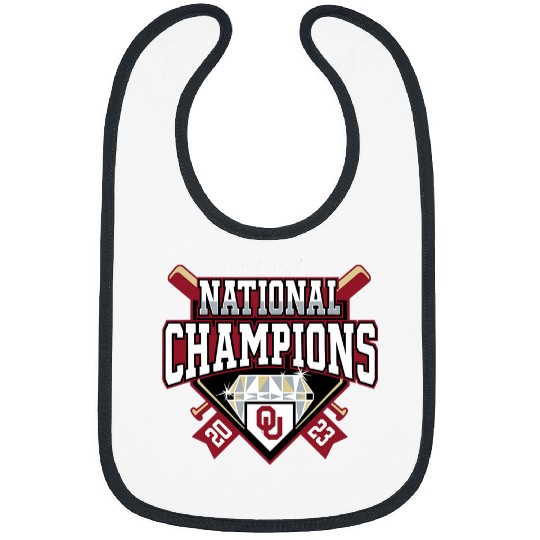 Oklahoma Sooners National Champs Softball Diamond Black Bibs