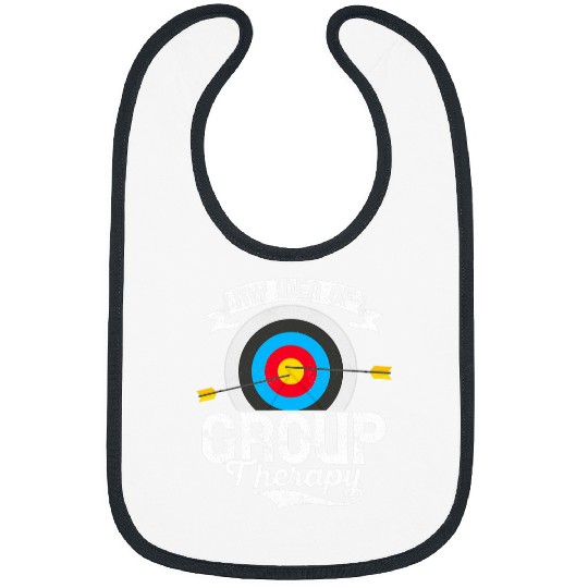 My Idea Of Group Therapy Bow Arrows targets Archery Bibs