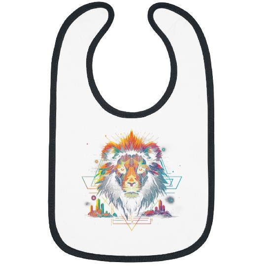 Lion Savannah Nature Paintings Animal kingdom Bibs