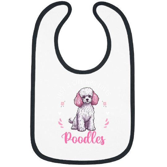 Womens Funny Poodle Design For Girls Women Standard Poodle Lovers 3 Bibs
