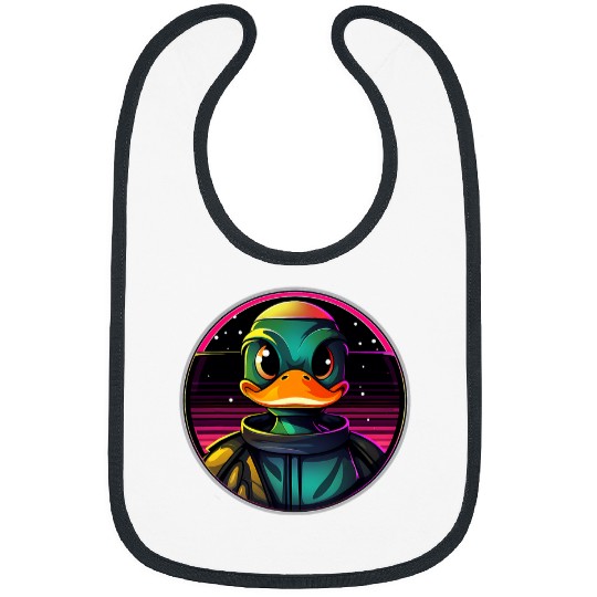 Space Duck Astronaut Funny Animals Galaxy Explorer Ducks Bibs