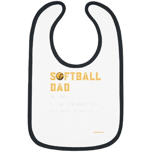 vintages Baseball Softball Dad with Bigger Balls Fathers Day Bibs
