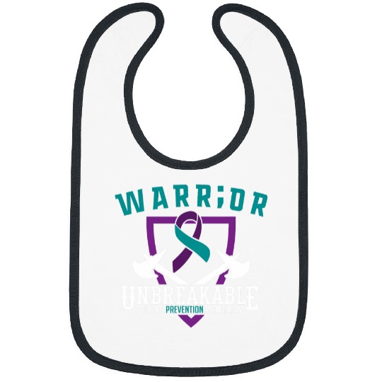 Warrior Unbreakable suicides Prevention Awareness Semicolon Bibs