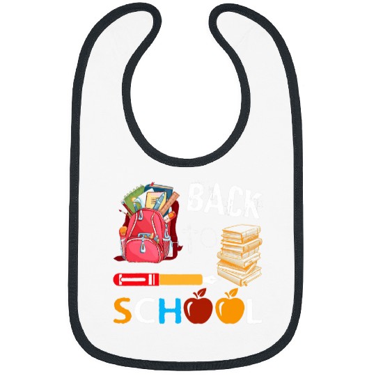 Back to School 100th Days Kindergarten Teacher or Student 3 Bibs