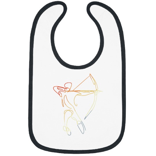 vintages Archer Drawing Kyudo Bibs