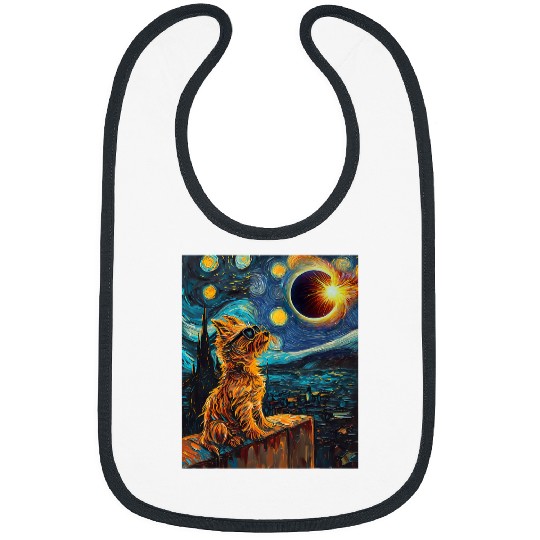 Total Solar Eclipse Norfolk Terrier Dog 5 Bibs
