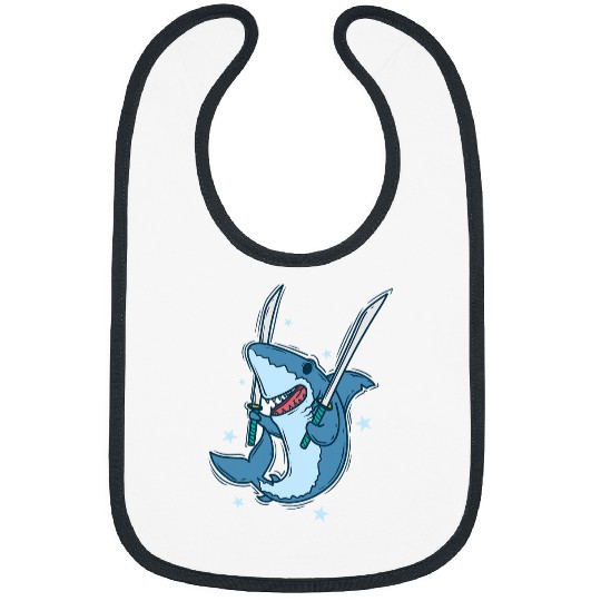 Shark with swords Krabi Krabong Martial Arts Bibs