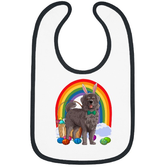 Newfoundland Dog Easter Eggs Bunny Bibs