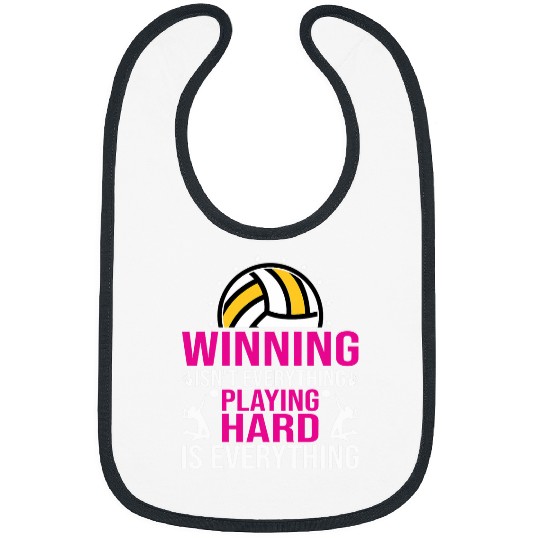 Winning Isnt Everything Playing Hard Funny Volleyball Bibs