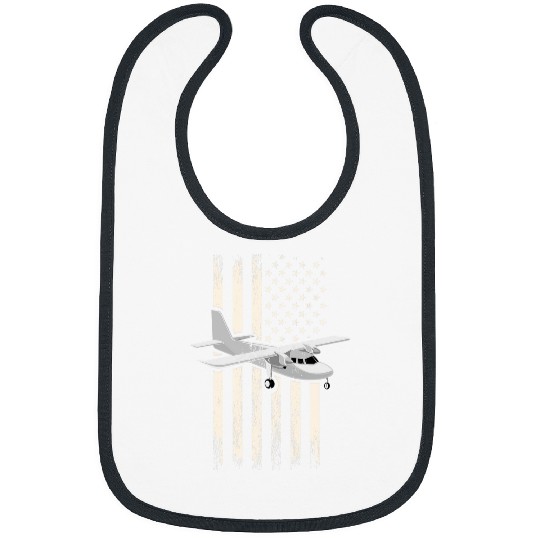 American Flag Aircraft Graphic Patriotic Pilot Flying Bibs