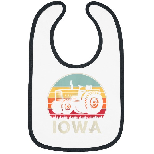 Iowa vintages Tractor Farmer Gifts Bibs