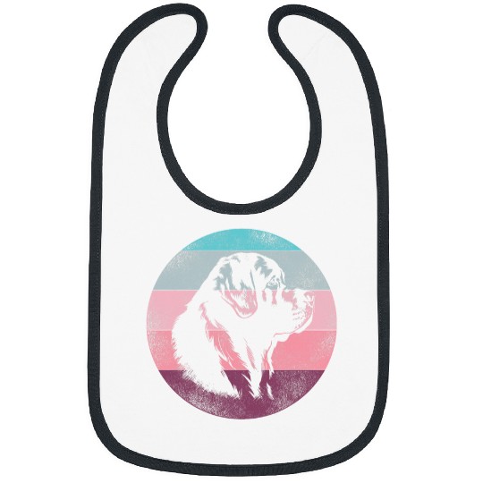 Retro vintages Design Saint Bernard Dog 1 Bibs