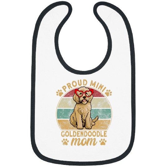 Mini Golden Doodle Puppy Mom Dog Mother Mini Goldendoodle Bibs