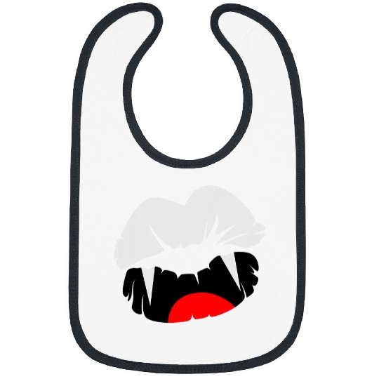 Vampire Mouth Fangs Graphic Illustration Bibs