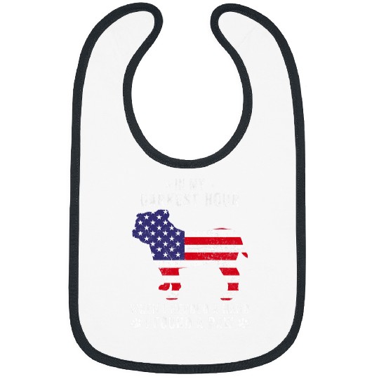 In My Darkest Hour I Found A Paw Funny English Bulldog Lover Bibs