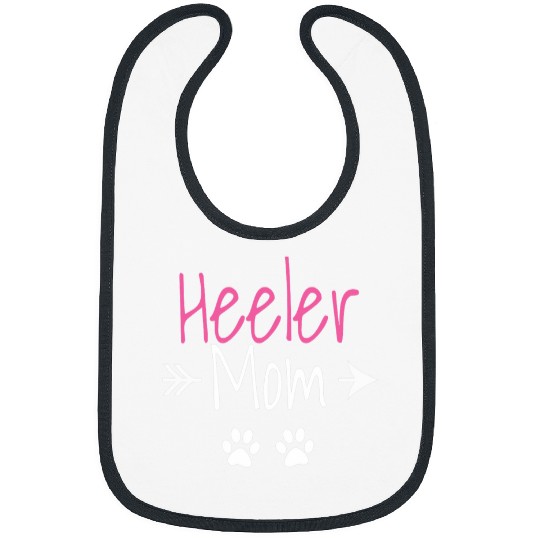 Womens Heeler Mom Funny Australian Cattle Dog Lover Bibs