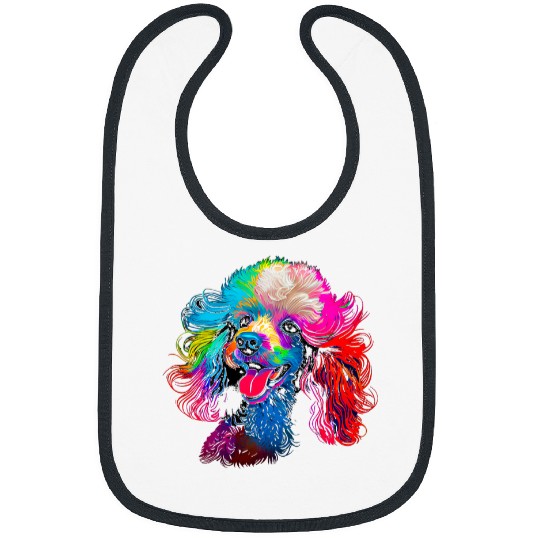 Rainbow Poodle Designer Bibs