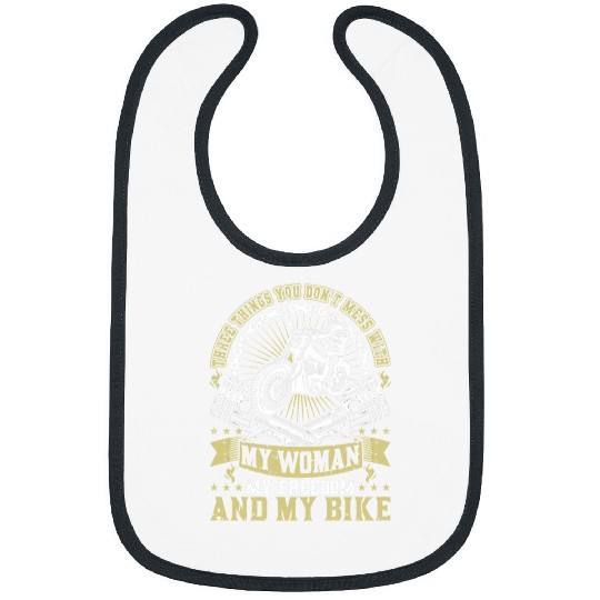 Womens Motorcycle Biker Dont Mess With My Woman Freedom Bike Bibs