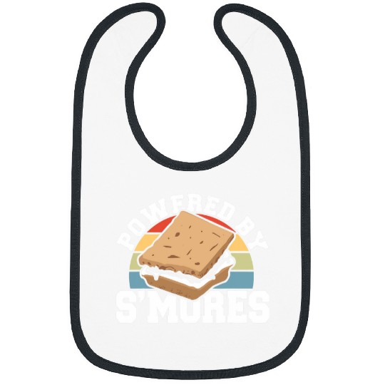 vintages Powered By Smores Camping Marshmallow Retro Bibs