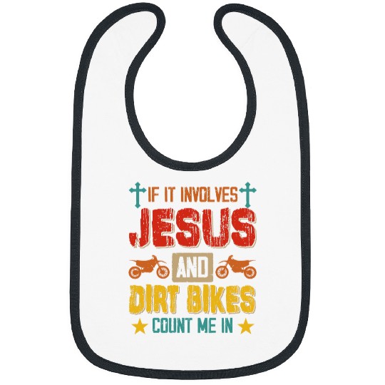 vintages Involves Jesus And Dirt Bikes Funny Joke Biker Bibs