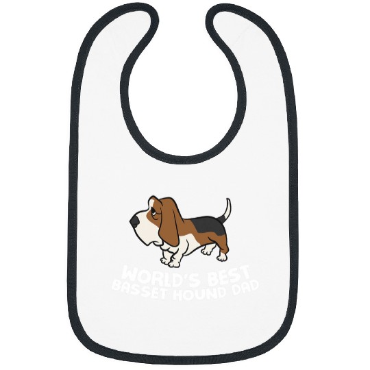 Worlds bests Basset Hound Dad Bibs
