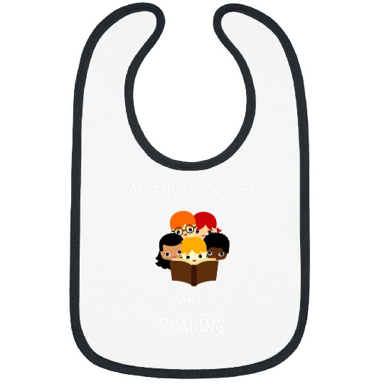 All the Cool Kids Are Reading Teacher Student Gift Design Bibs