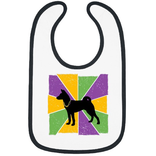 vintages Mardi Gras Basenji Dog Owner Mardi Gras Bibs