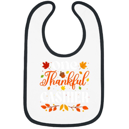 One Thankful Cashier Thanksgiving Cashier Fall Bibs