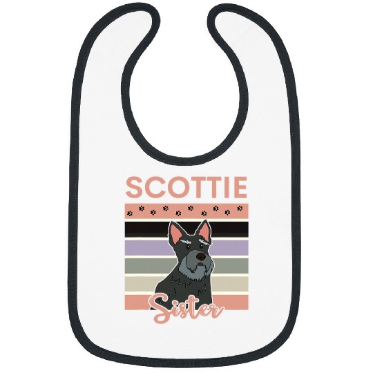 Dog Scottish Terrier Sister Cute Scottie Puppy Love Bibs