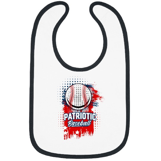 Patriotic Baseball 4th Of July Men USA American Flag Boys 6 Bibs