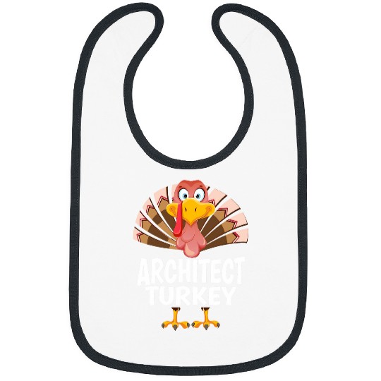 Thanksgiving Architect Turkey Matching Pajama Bibs
