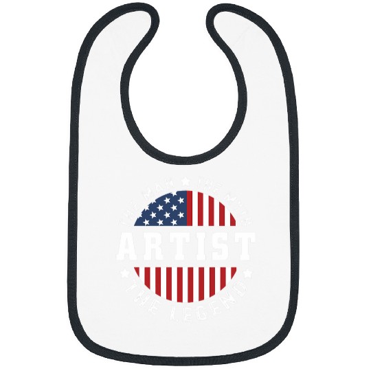 Mens The Man The Myth and The Legend Artist USA Flag 4th of July Bibs