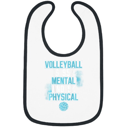Volleyball Is 95 Mental 5 Physical Volleyball Backprint Bibs