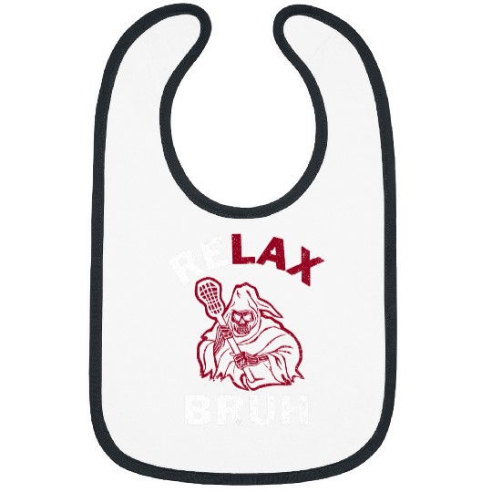 Relax Bro Lacrosse LAX Stick vintages Lacrosse Player 1 Bibs