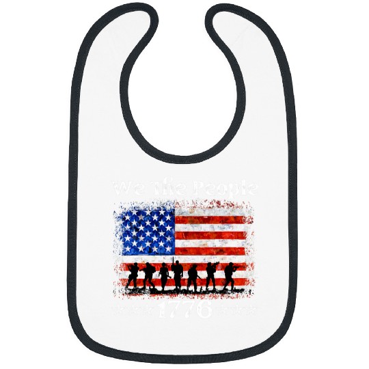 We The People 1776 American History vintages US Flag Bibs