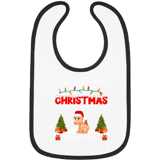 xmass Party This Is My Bull Terrier Dog Christmas Pajama Bibs