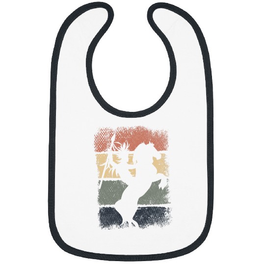 Retro Horse Rider Indigenous Indian Native American Bibs