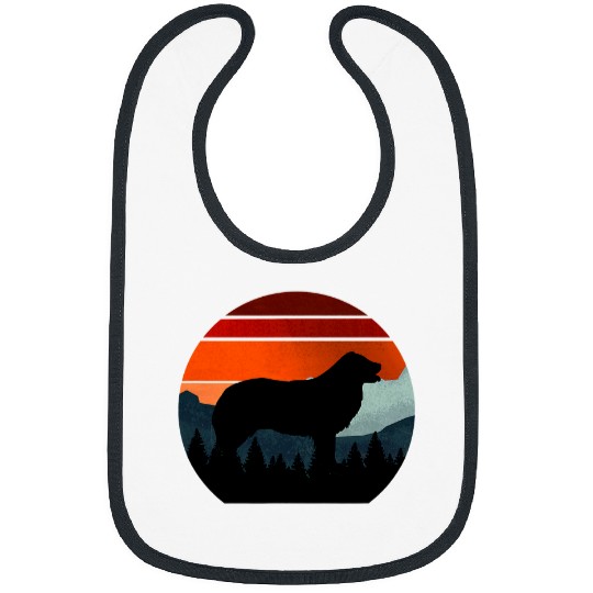 vintages Rugged Retro Sky Forest Border Collie Dog Bibs