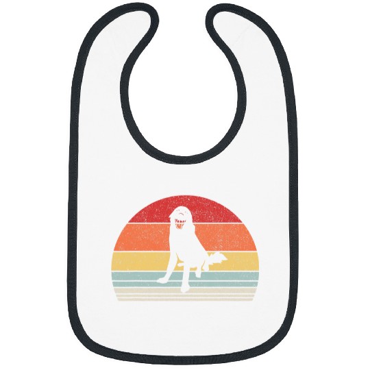 vintages Retro Great Pyrenees Dog Smiling Bibs