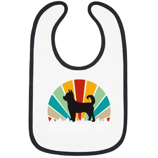 Womens Retro Chihuahua Mom Gift Mothers Day Gift Chihuahua Mom Bibs