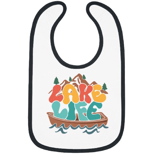 vintages Retro groovy Lake life summer vibe outdoor camping Bibs