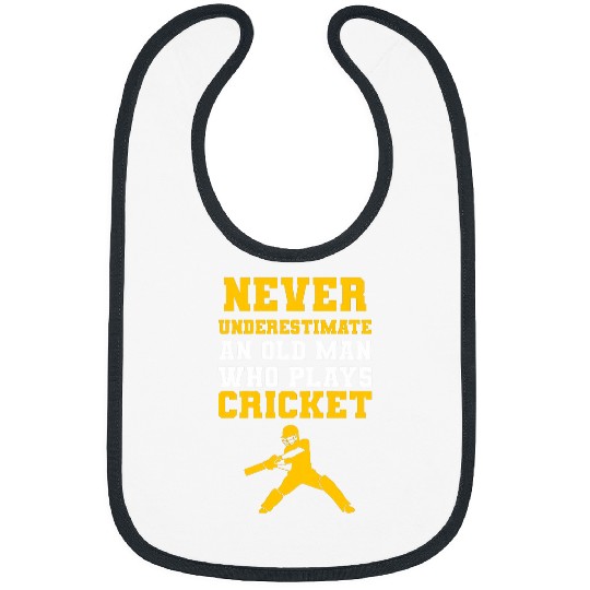 Never Underestimate An Old Man Who Plays Cricket Cricketer Bibs