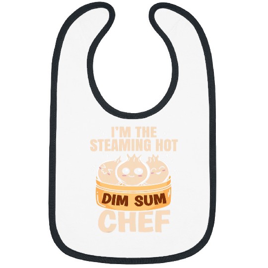 Steaming Hot Dim Sum Chef Funny Chinese Food Cuisine Lovers Bibs